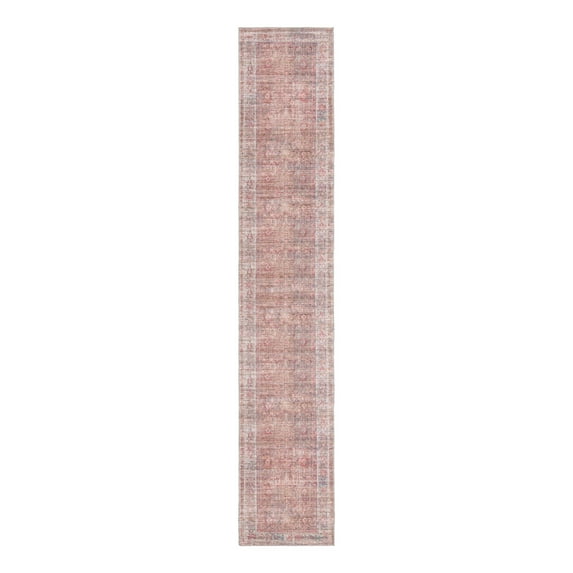 Unique Loom Nostalgia Collection Area Rug - Euphoria (2' 7" x 14' 1" Runner Rust Red and Brown/Beige)