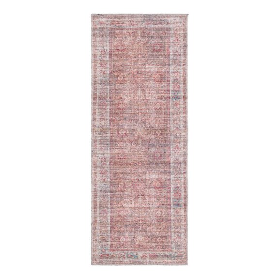 Unique Loom Nostalgia Collection Area Rug - Euphoria (2' x 5' 1" Runner Rust Red and Brown/Beige)