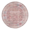 thumbnail image 1 of Unique Loom Nostalgia Collection Area Rug - Euphoria (4' 1" Round Rust Red and Brown/Beige), 1 of 11