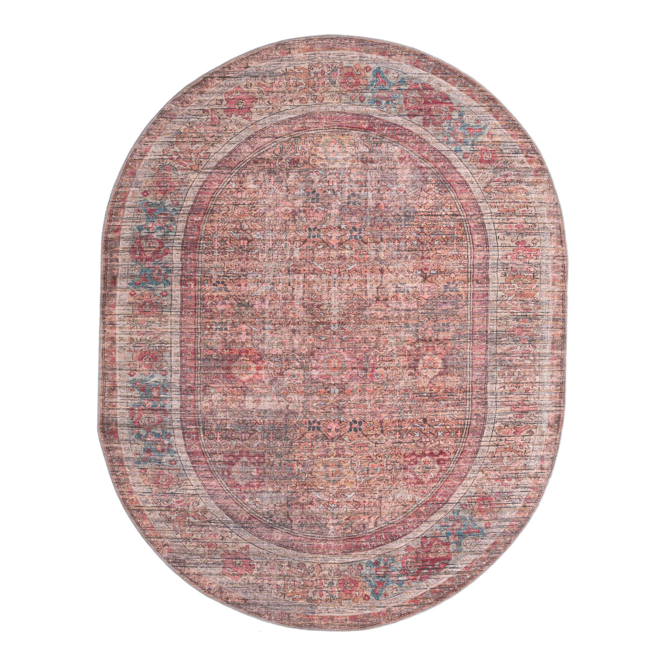 Oval Rust Rug Unique Loom Nostalgia Collection Area Rug - Euphoria (7' 10