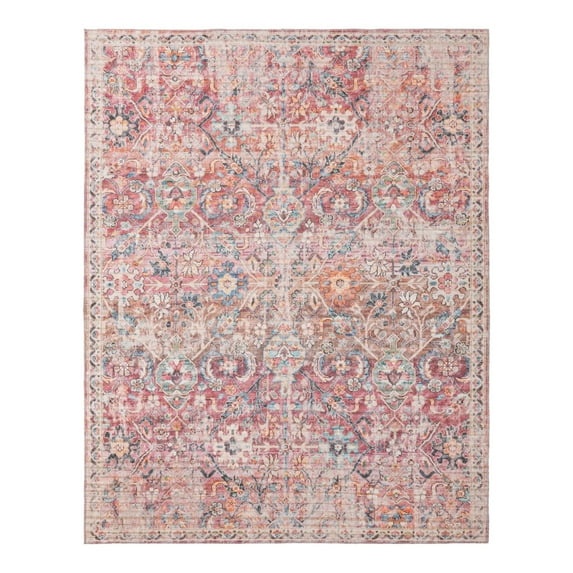 Unique Loom Nostalgia Collection Area Rug - Gossamer (7' 10" x 10' Rectangle Ivory and Pink/Beige)