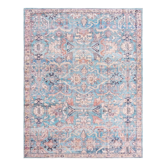 Unique Loom Nostalgia Collection Area Rug - Katie (10' 6" x 13' 1" Rectangle Blue/Beige)