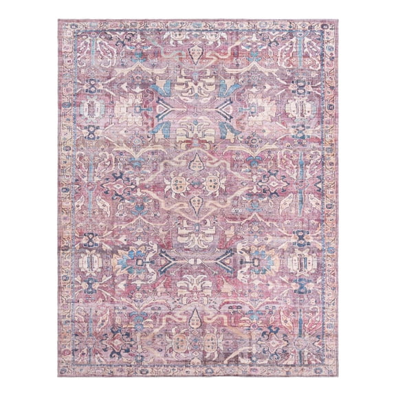 Unique Loom Nostalgia Collection Area Rug - Katie (10' 6" x 13' 1" Rectangle Pink/Blue)