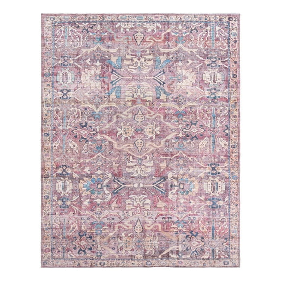 Unique Loom Nostalgia Collection Area Rug - Katie (10' 6" x 13' 1" Rectangle Pink/Blue)