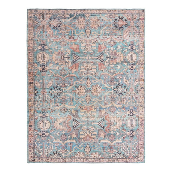 Unique Loom Nostalgia Collection Area Rug - Katie (9' 2" x 12' Rectangle Blue/Beige)