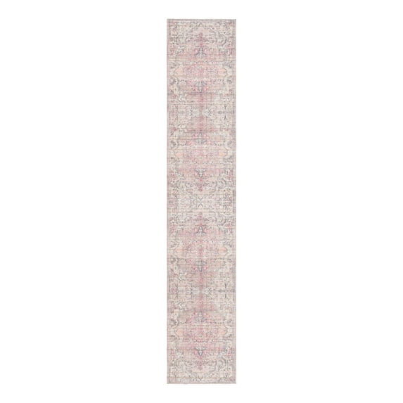 Unique Loom Nostalgia Collection Area Rug - Meknes (2' 7" x 14' 1" Runner Beige pink/Ivory)