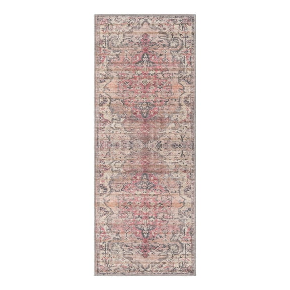 Unique Loom Nostalgia Collection Area Rug - Meknes (2' x 5' 1" Runner Beige pink/Ivory)