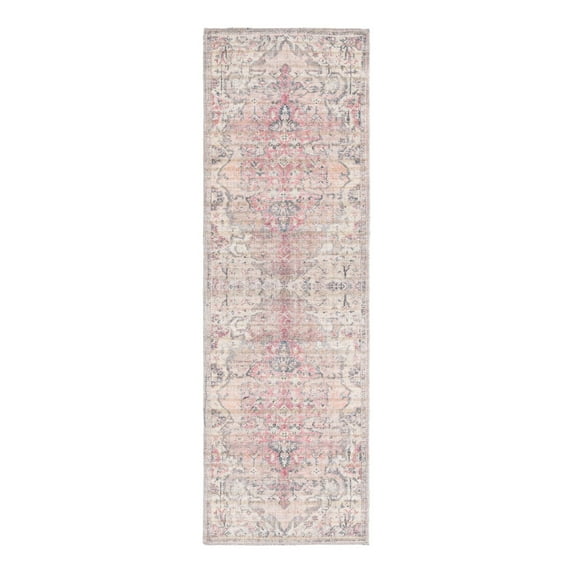 Unique Loom Nostalgia Collection Area Rug - Meknes (2' x 6' 1" Runner Beige pink/Ivory)