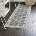 thumbnail image 1 of Unique Loom Nyla Collection Area Rug - Princess (2' x 8' Runner Gray/Cream), 1 of 7