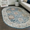 thumbnail image 1 of Unique Loom Nyla Collection Area Rug - Princess (4' x 6' Oval Blue/Dark Gray), 1 of 7