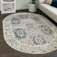 thumbnail image 1 of Unique Loom Nyla Collection Area Rug - Princess (4' x 6' Oval Gray/Cream), 1 of 7