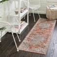 thumbnail image 1 of Unique Loom Nyla Collection Area Rug - Smile (2' x 6' Runner Salmon Pink/Black), 1 of 7