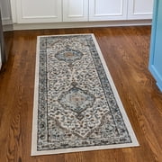 Unique Loom Nyla Collection Area Rug - Winner 2 x 6 Runner Blue/Dark Gray