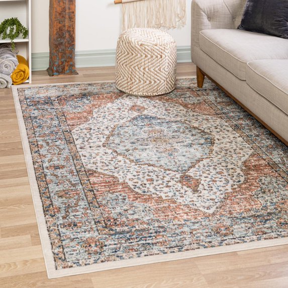 Unique Loom Nyla Collection Area Rug - Winner (6' x 9' Rectangle Ivory/Dark Gray)