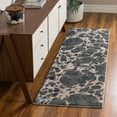 thumbnail image 1 of Unique Loom Oasis Collection Area Rug - Breeze (2' x 12' Runner Gray/Ivory), 1 of 7