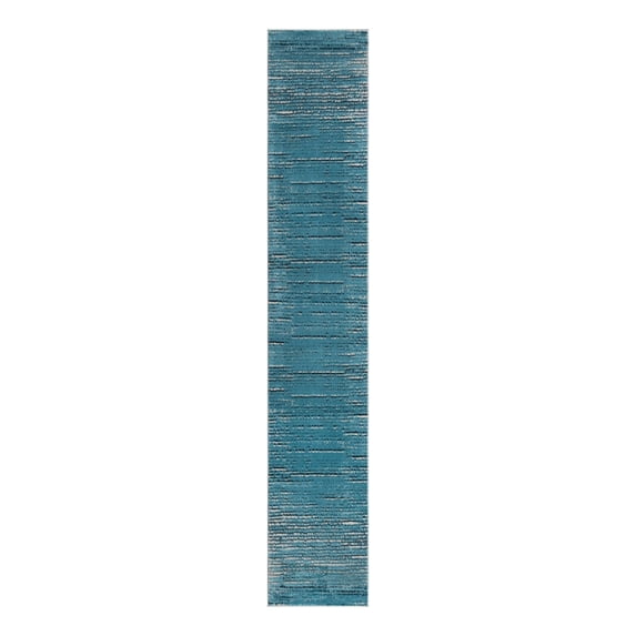 Unique Loom Oasis Collection Area Rug - Calm (2' x 12' Runner Blue/Navy Blue)