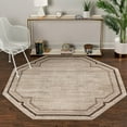 thumbnail image 1 of Unique Loom Oasis Collection Area Rug - Fountain (6' Octagon Brown/Beige), 1 of 6