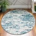 thumbnail image 1 of Unique Loom Oasis Collection Area Rug - Water (4' Round Blue/Navy Blue), 1 of 6