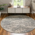thumbnail image 1 of Unique Loom Oasis Collection Area Rug - Water (4' Round Gray/Ivory), 1 of 7