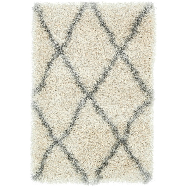 Unique Loom Opulence Trellis Shag Geometric Area Rug or Runner