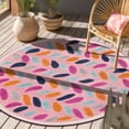 thumbnail image 1 of Unique Loom Aruba Outdoor Collection Area Rug - Oranjestad (5' 3" Round Pink/Gold), 1 of 7