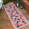 thumbnail image 1 of Unique Loom Aruba Outdoor Collection Area Rug - Oranjestad (2' x 10' Runner Pink/Gold), 1 of 7