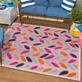 thumbnail image 1 of Unique Loom Aruba Outdoor Collection Area Rug - Oranjestad (5' 3" Square Pink/Gold), 1 of 7