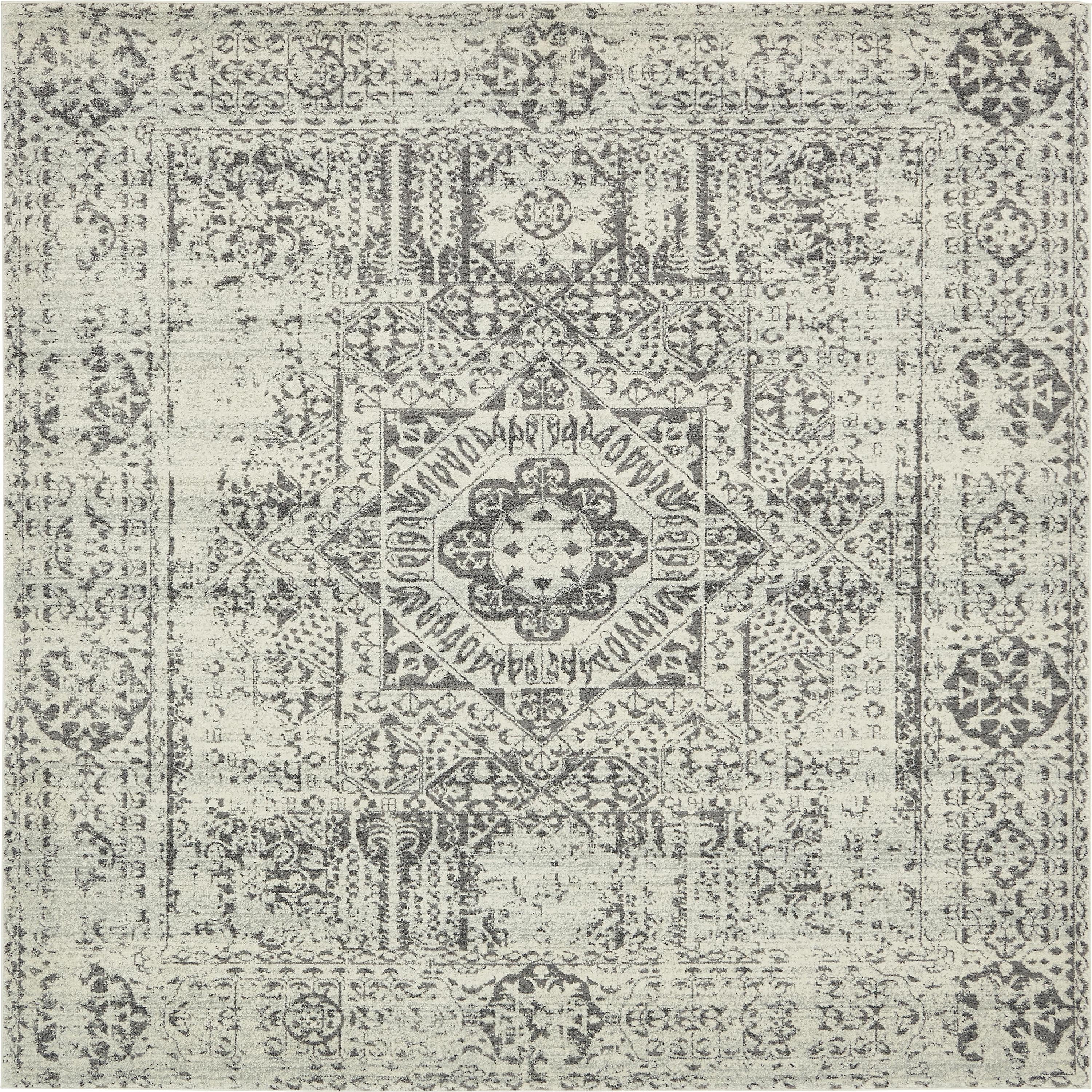 Unique Loom Oriental Traditional Area Rugs, Gray