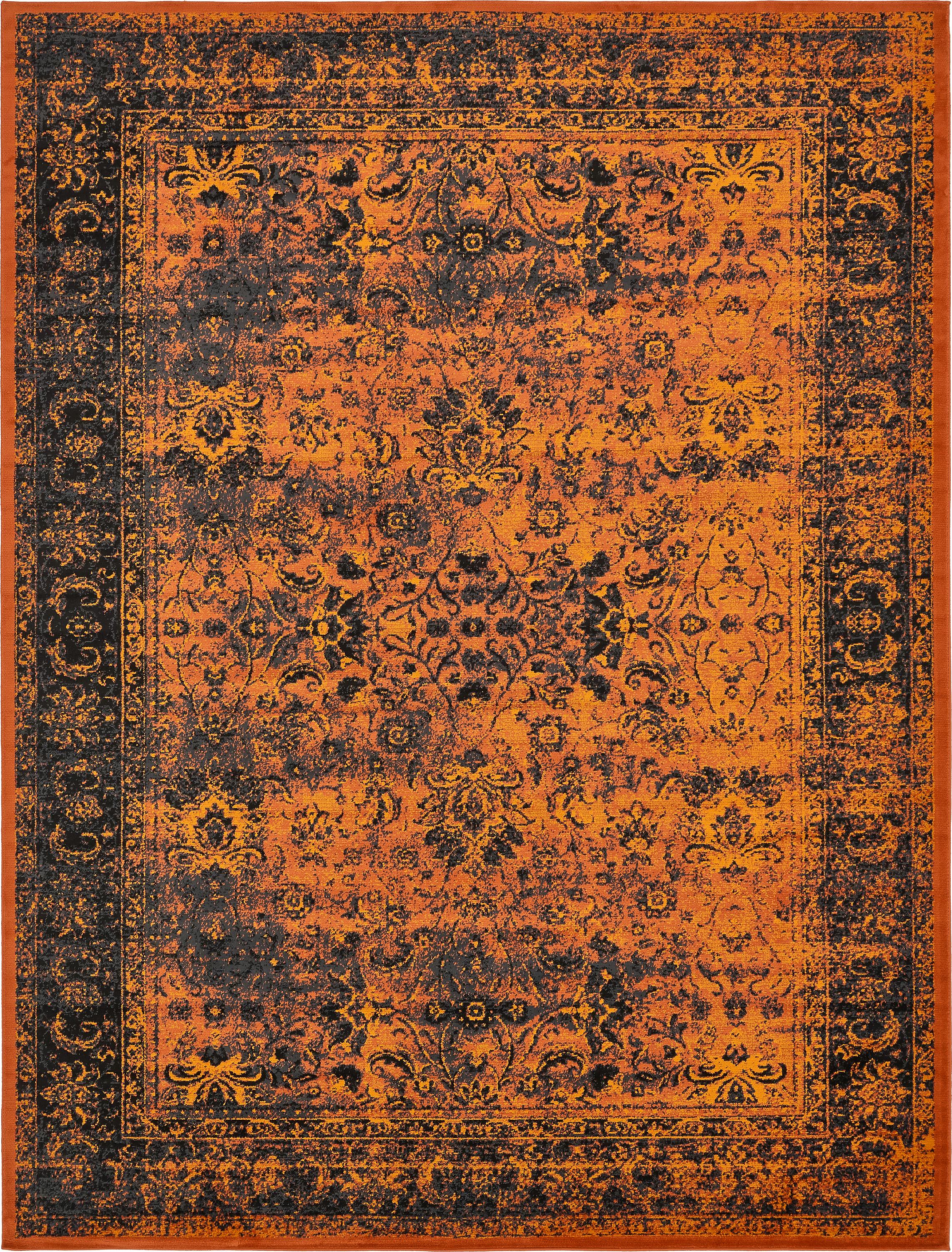 Unique Loom Oriental Transitional Area Rugs, Orange - image 1 of 8
