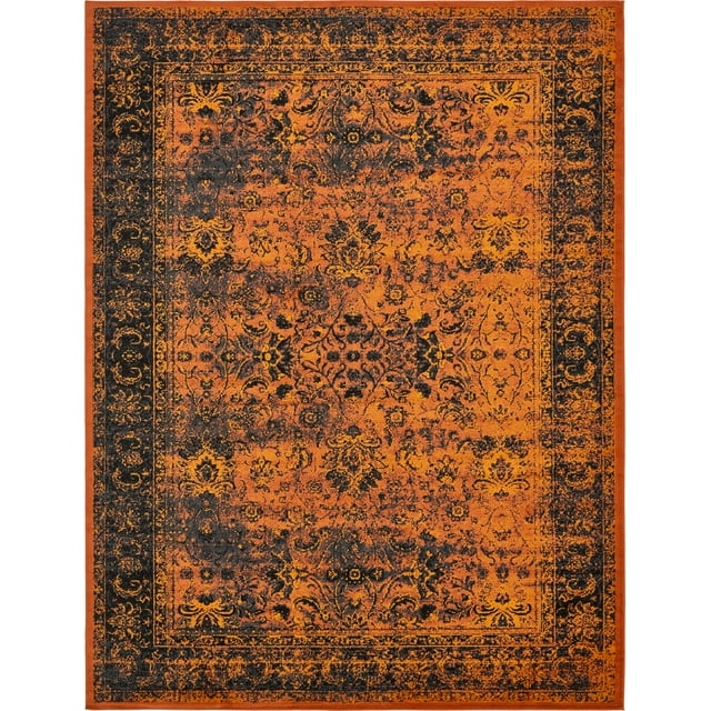 Unique Loom Oriental Transitional Area Rugs, Orange
