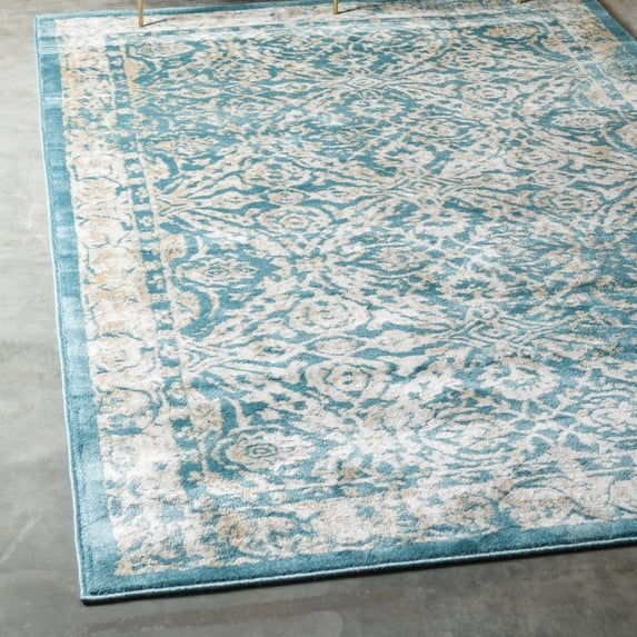 Unique Loom Christianshavn Oslo Rug, Teal (8' 0 x 11' 4)