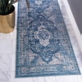 thumbnail image 1 of Unique Loom Oslo Collection Area Rug - Norrebro (3' x 13' 1" Runner Navy Blue/Light Blue), 1 of 7