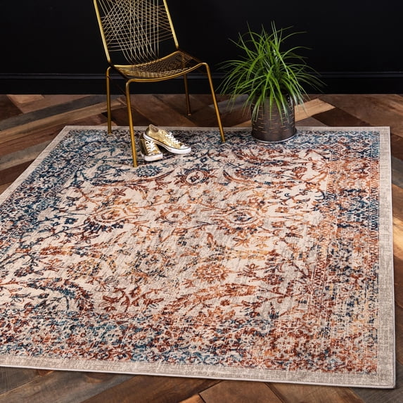 Unique Loom Oslo Rug , 6' 0" x 6' 0" ,Beige