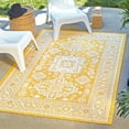 thumbnail image 1 of Unique Loom Outdoor Aztec Collection Area Rug - Chalca (2' 2" x 3' Rectangle Yellow/Ivory), 1 of 7