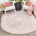 thumbnail image 1 of Unique Loom Outdoor Aztec Collection Area Rug - Chalca (3' 3" x 5' 3" Oval Pink/Ivory), 1 of 7