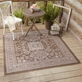 thumbnail image 1 of Unique Loom Outdoor Aztec Collection Area Rug - Chalca (7' 10" Square Brown/Ivory), 1 of 7