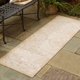 thumbnail image 1 of Unique Loom Outdoor Aztec Collection Area Rug - Coba (2' x 7' 10" Runner Natural/Ivory), 1 of 7