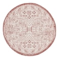 thumbnail image 1 of Unique Loom Outdoor Aztec Collection Area Rug - Coba (3' 3" Round Rust Red/Ivory), 1 of 10