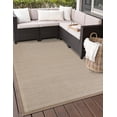 thumbnail image 1 of Unique Loom Outdoor Border Collection Area Rug - Outline (10' x 14' 1" Rectangle Beige/Ivory), 1 of 10