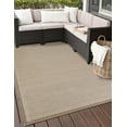 thumbnail image 1 of Unique Loom Outdoor Border Collection Area Rug - Outline (4' 1" x 6' 1" Rectangle Beige/Ivory), 1 of 10