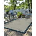 thumbnail image 1 of Unique Loom Outdoor Border Collection Area Rug - Frame (6' 1" x 9' Rectangle Navy Blue/Ivory), 1 of 9