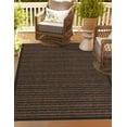 thumbnail image 1 of Unique Loom Outdoor Border Collection Area Rug - Checkered (9' x 12' 2" Rectangle Brown/Black), 1 of 7
