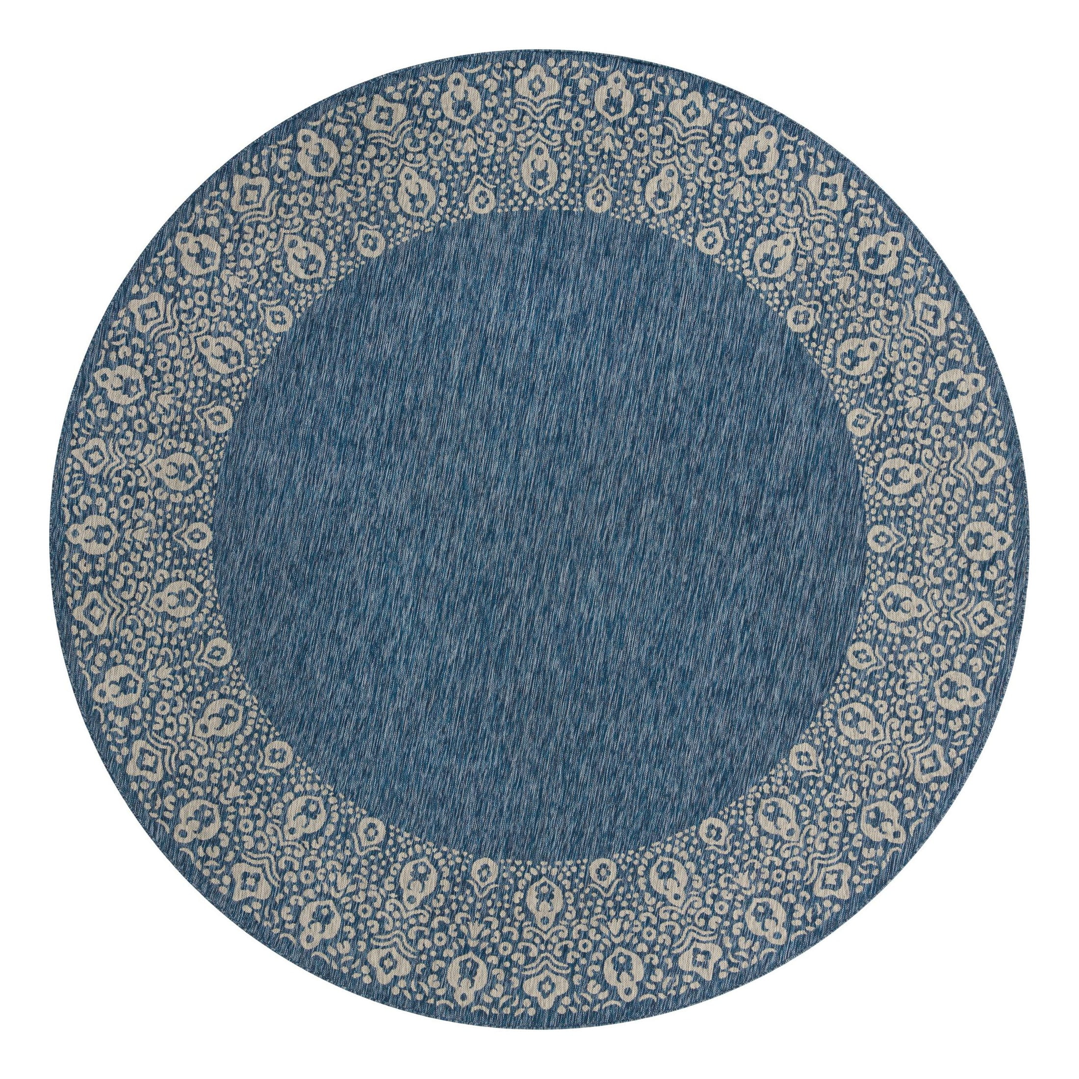 Borderd Rugs Unique Loom Outdoor Border Collection Area Rug - Floral Border (10' 8 ...