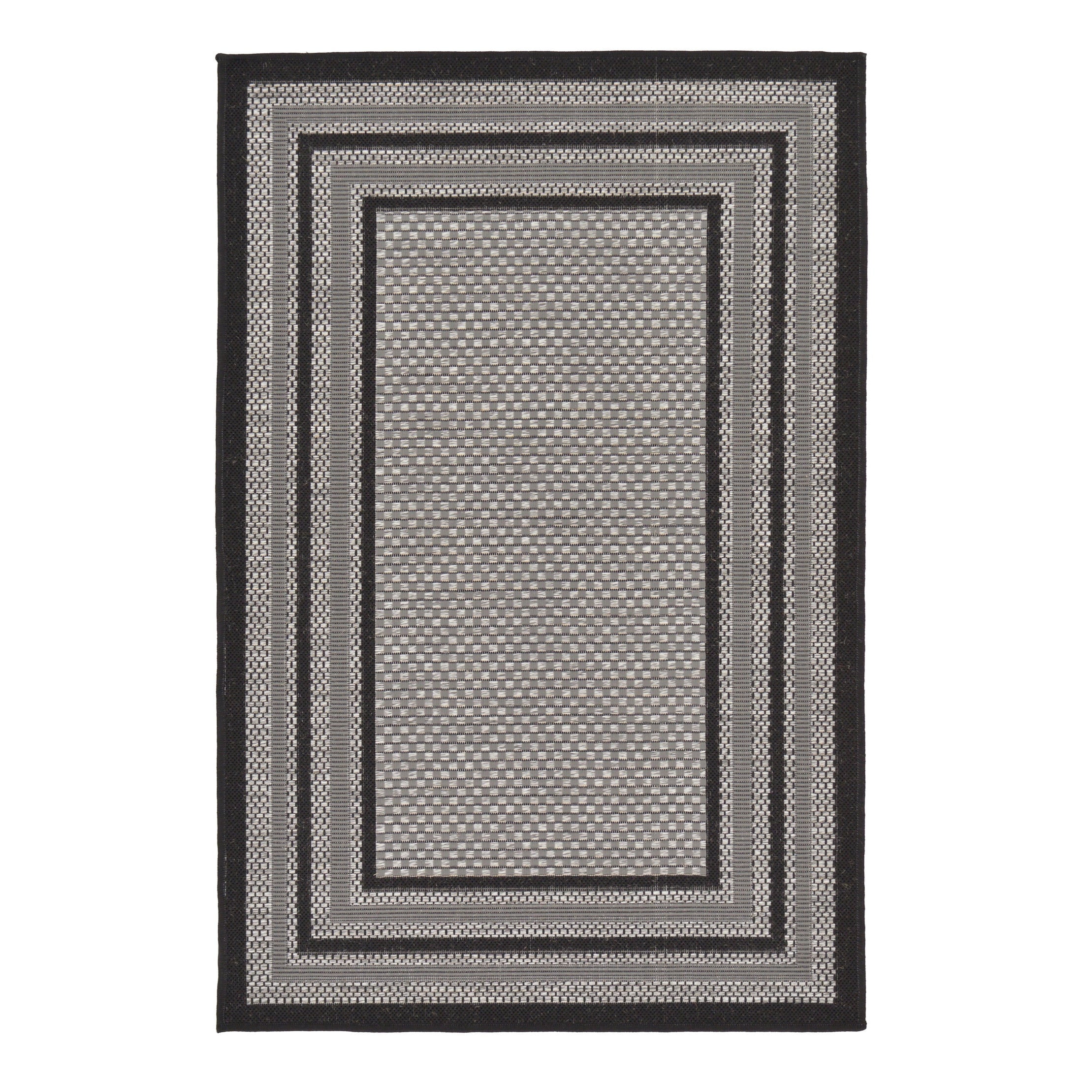 Versatile Gray Outdoor 3'3" x 5'1" Rectangular Synthetic Rug