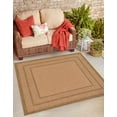 thumbnail image 1 of Unique Loom Outdoor Border Collection Area Rug - Multi Border (6' 1" Square Tan/Light Brown), 1 of 7
