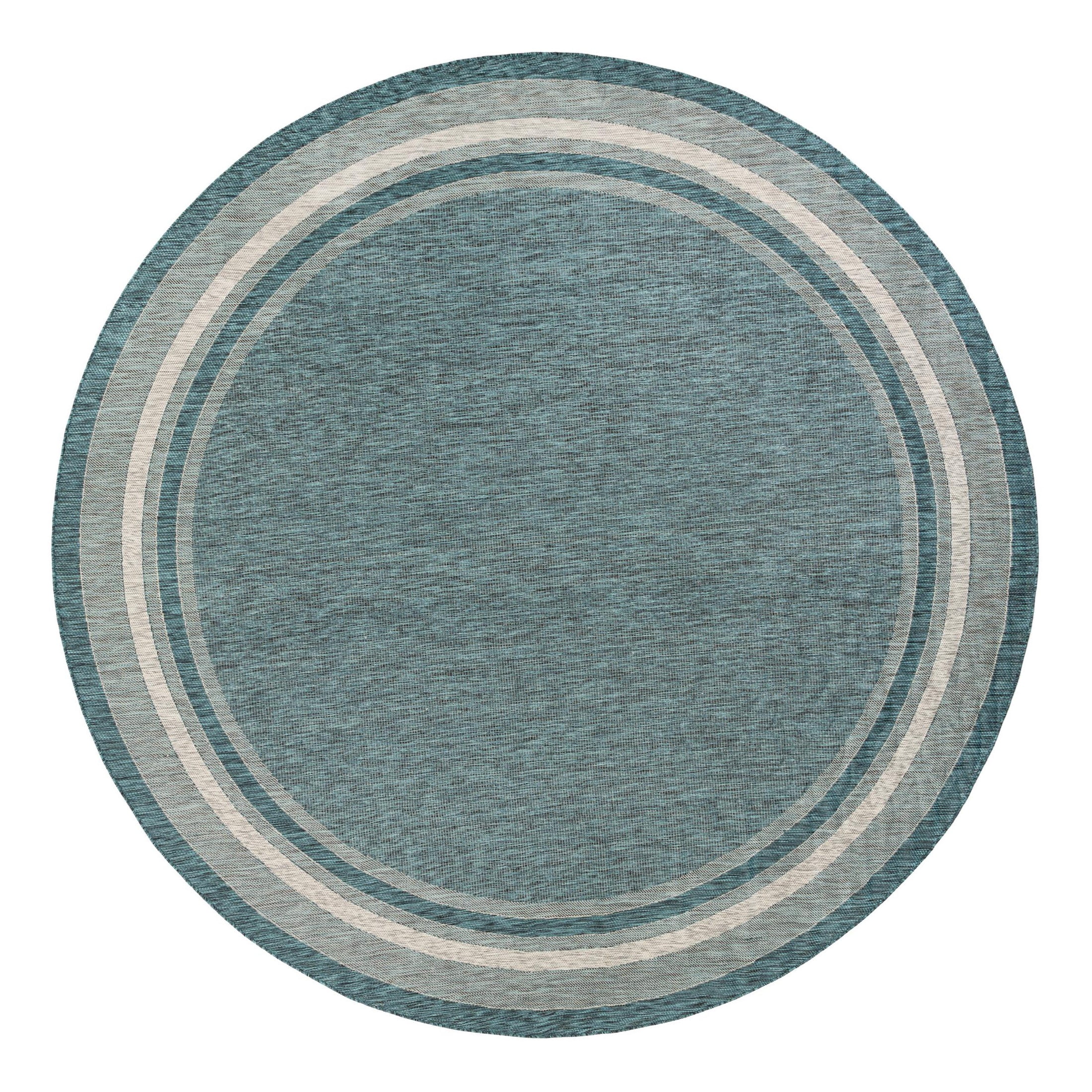 Unique Loom Outdoor Border Collection Area Rug - Soft Border (12' Round ...