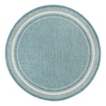 thumbnail image 1 of Unique Loom Outdoor Border Collection Area Rug - Soft Border (13' 1" Round Teal/Ivory), 1 of 11