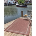 thumbnail image 1 of Unique Loom Outdoor Border Collection Area Rug - Soft Border (7' 10" x 10' Rectangle Rust Red/Ivory), 1 of 6