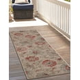 thumbnail image 1 of Unique Loom Outdoor Botanical Collection Area Rug - Fern (2' 7" x 12' Runner Beige/Light Brown), 1 of 9