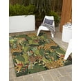 thumbnail image 1 of Unique Loom Outdoor Botanical Collection Area Rug - Canopy (2' x 3' 1" Rectangle Green/Brown), 1 of 9